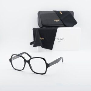 Celine CL50148I 001 Square Eyeglasses 53mm – Shiny Black